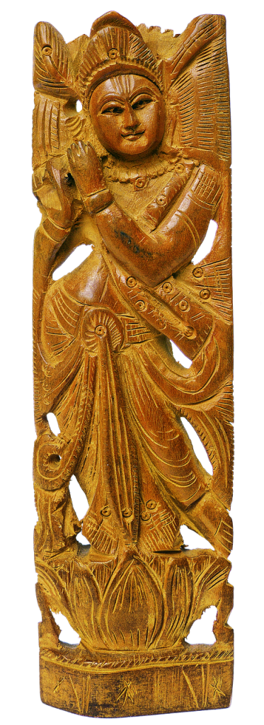 krishna, wooden figure, hand carved-2670760.jpg